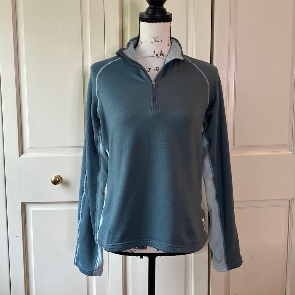 Ryka Long Sleeve Waffle Knit Zip Up Top, Size Large 12 14